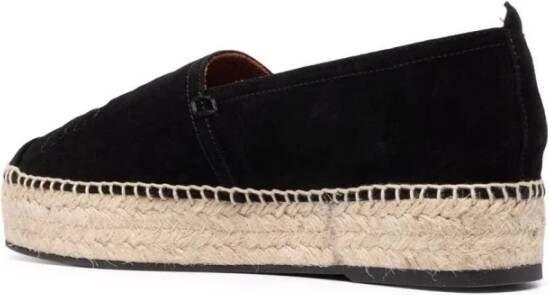 Philipp Plein Skull Espadrilles van Zwart Leer Black Dames