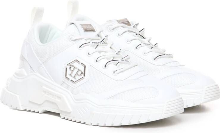 Philipp Plein Stijlvolle Sneakers met Katoenmix White Heren