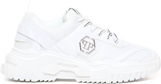 Philipp Plein Stijlvolle Sneakers met Katoenmix White Heren