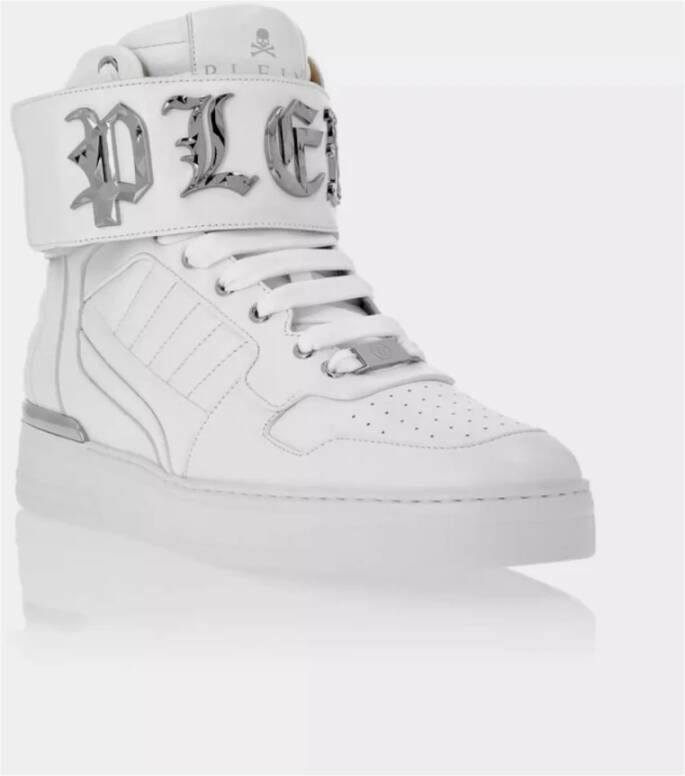 Philipp Plein Witte Hi-Top Gothic Sneakers White Heren