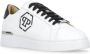 Philipp Plein Witte Leren Sneakers met Contrasterend Logo White Heren - Thumbnail 3