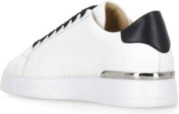 Philipp Plein Witte Leren Sneakers met Contrasterend Logo White Heren