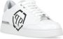 Philipp Plein Witte Leren Sneakers Ronde Neus Logo White Heren - Thumbnail 3