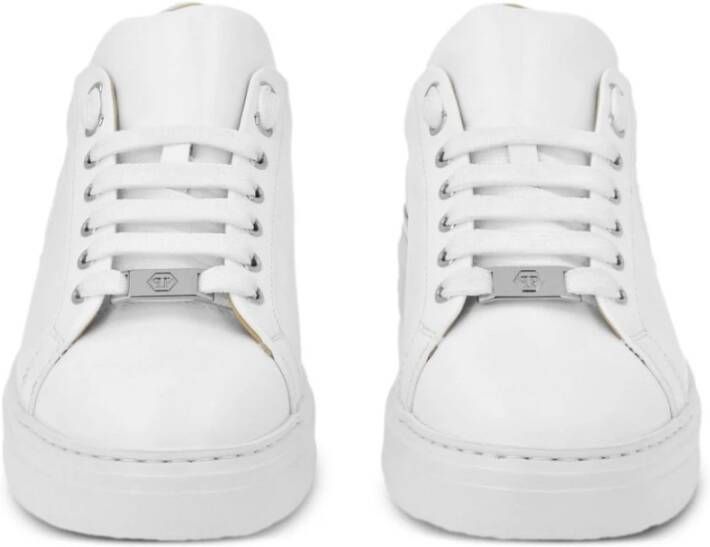 Philipp Plein Witte Veterschoenen met Rubberen Zool White Heren