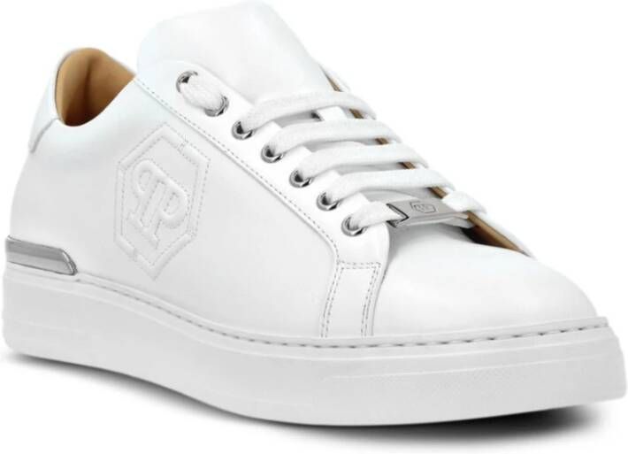 Philipp Plein Witte Veterschoenen met Rubberen Zool White Heren