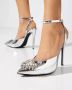 Philipp Plein Zilveren Kristal Decollete Hakken Gray Dames - Thumbnail 2