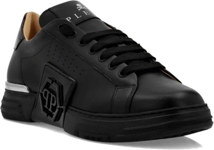 Philipp Plein Zwarte Hexagon Lage Sneakers Black Heren