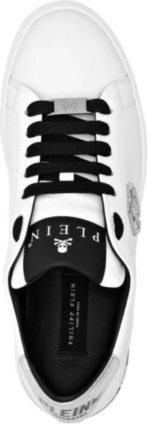 Philipp Plein Zwarte Leren Sneaker White Heren