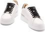 Philipp Plein Zwarte Vetersneaker met Rubberen Zool White Heren - Thumbnail 2