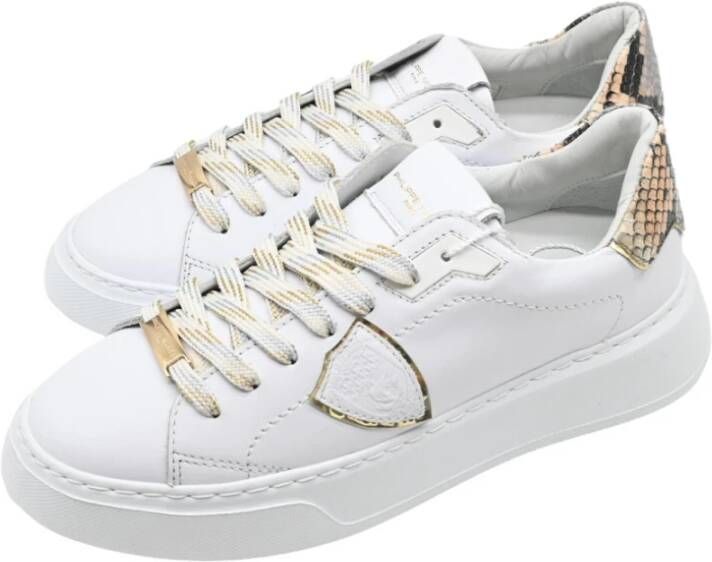 Philippe Model Animalier Beige Lage Top Sneakers White Heren