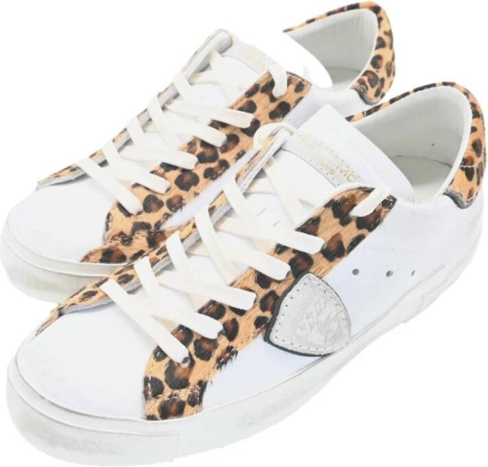 Philippe Model Animalier Lage Top Sneakers Wit White Dames