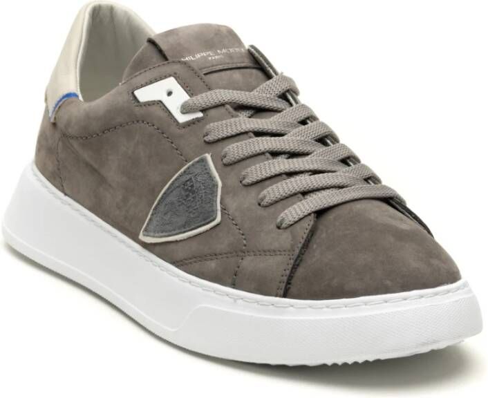 Philippe Model Antraciet Temple Low Sneakers Gray Heren