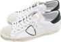 Philippe Model Basis lage herensneakers in wit zwart White Heren - Thumbnail 3