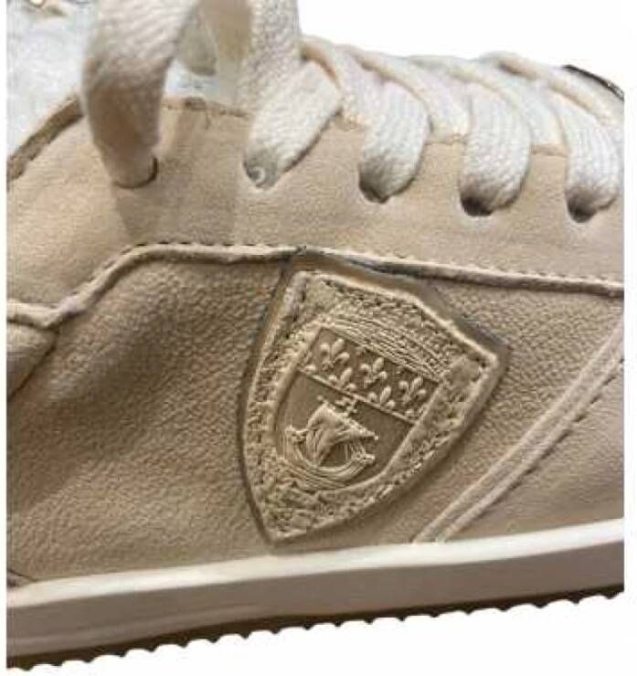 Philippe Model Beige Low-Top Eco-Fur Sneakers Beige Dames