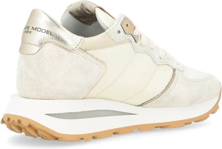 Philippe Model Beige Suède en Mesh Sneaker Beige Dames