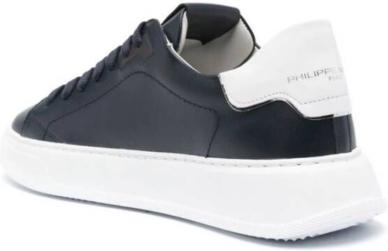 Philippe Model Blauw Leren Sneakers Blue Heren