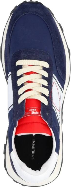 Philippe Model Blauw Wit Lage Top Sneakers Blue Heren