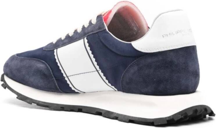 Philippe Model Blauw Wit Tour Low Sneakers Blue Heren