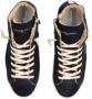 Philippe Model Blauwe Hoge Top Sneakers Faux Fur Voering Black Heren - Thumbnail 3