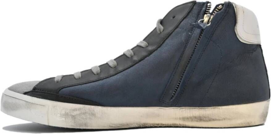 Philippe Model Blauwe Hoge Top Sneakers Mixage Stijl Blue Heren