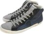 Philippe Model Blauwe Hoge Top Sneakers Mixage Stijl Blue Heren - Thumbnail 3