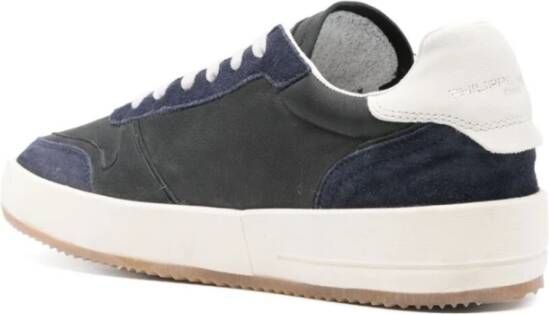 Philippe Model Blauwe Lage Heren Sneakers Stijlvol Ontwerp Blue Heren