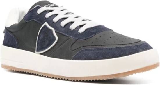 Philippe Model Blauwe Lage Heren Sneakers Stijlvol Ontwerp Blue Heren