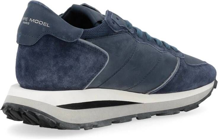 Philippe Model Blauwe Lage Top Sneakers Tropez Stijl Blue Heren