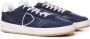 Philippe Model Blauwe Leren Sneakers met Zilveren Logo Blue Heren - Thumbnail 23