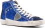 Philippe Model Blauwe Sneakers met Glitterdetails Blue Dames - Thumbnail 2