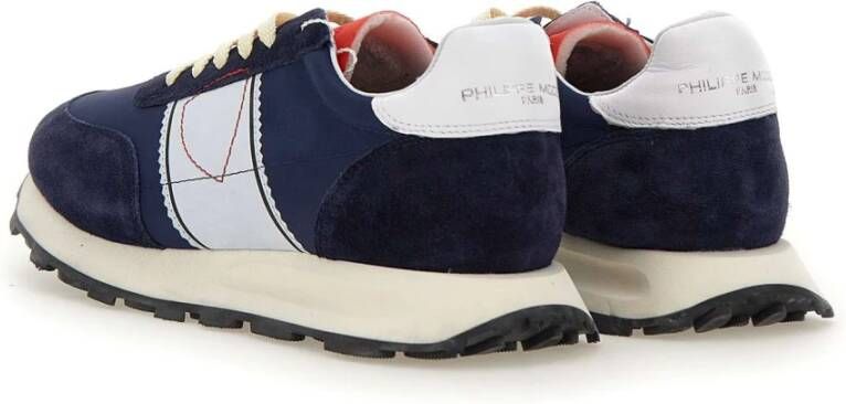 Philippe Model Blauwe Sneakers Parijs Stijl Blue Heren