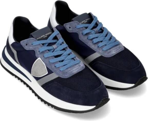 Philippe Model Blauwe Sneakers voor Heren Blue Heren