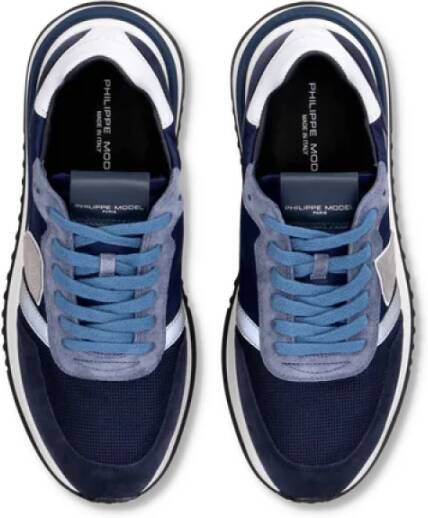 Philippe Model Blauwe Sneakers voor Heren Blue Heren