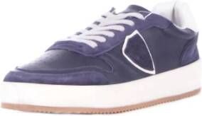 Philippe Model Blauwe Sneakers voor Mannen Blue Heren