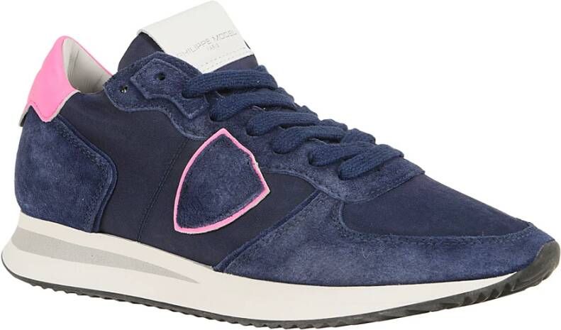 Philippe Model Blauwe Sneakers voor Vrouwen Aw24 Blue Dames