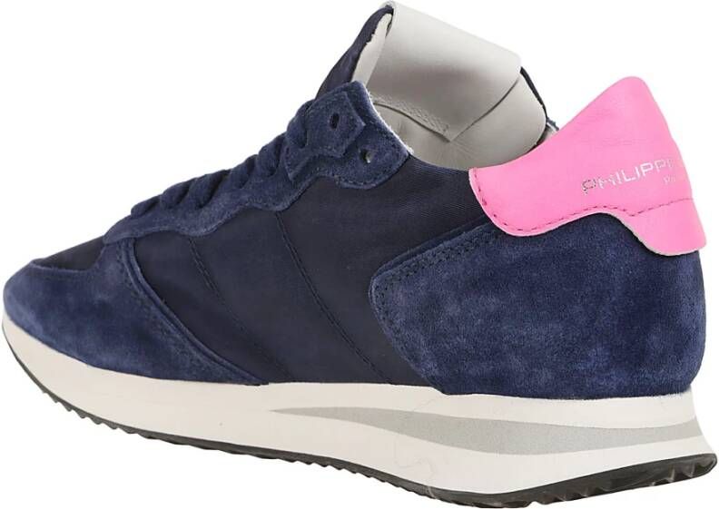 Philippe Model Blauwe Sneakers voor Vrouwen Aw24 Blue Dames