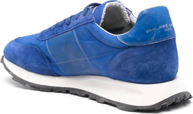 Philippe Model Blauwe Sportieve Chic Sneakers Blue Heren