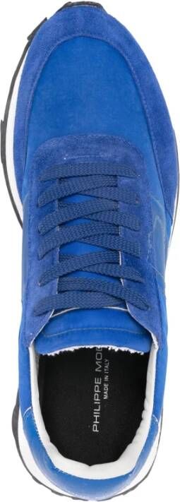 Philippe Model Blauwe Sportieve Chic Sneakers Blue Heren