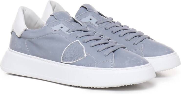 Philippe Model Blauwe Suède Lichtgewicht Sneakers Blue Heren