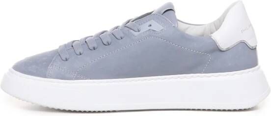 Philippe Model Blauwe Suède Lichtgewicht Sneakers Blue Heren