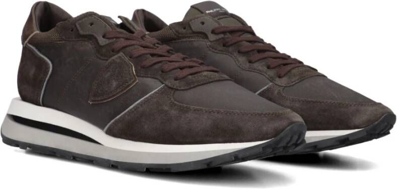 Philippe Model Bruine Lage Sneakers Tropez Haute Brown Heren