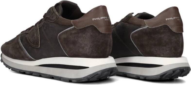 Philippe Model Bruine Lage Sneakers Tropez Haute Brown Heren