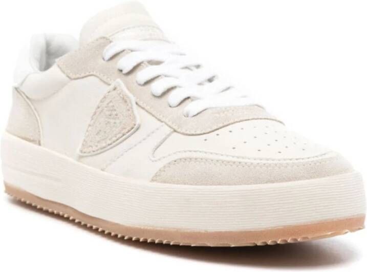 Philippe Model Bruine Sneakers met Beige Accents Brown Dames