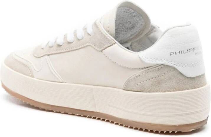 Philippe Model Bruine Sneakers met Beige Accents Brown Dames