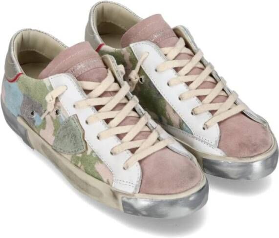 Philippe Model Camouflage Canvas Sneakers met Glamoureuze Details Multicolor Dames