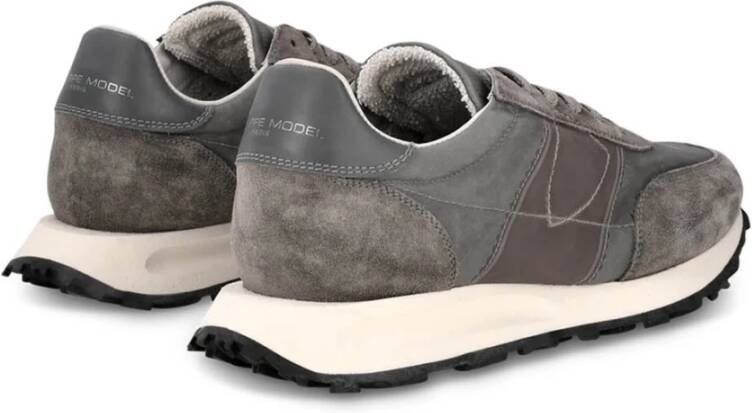 Philippe Model Dynamische Sneakers van Technisch Textiel Gray Heren