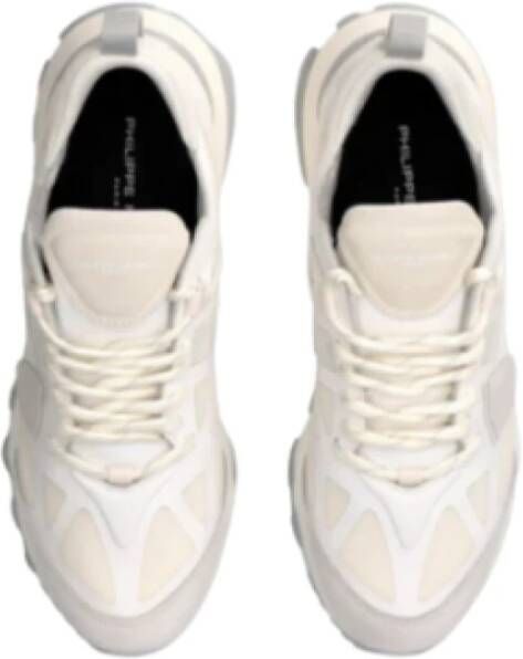 Philippe Model Dynamische witte sneakers met OrthoLite en Vibram zool White Heren