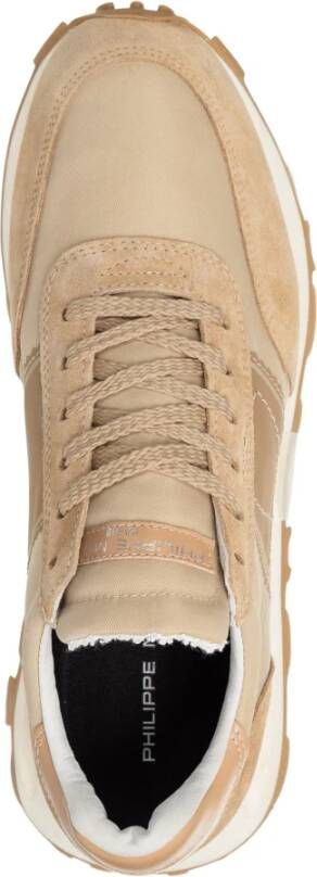 Philippe Model Eenvoudige Hardloopsneakers met veters Beige Dames