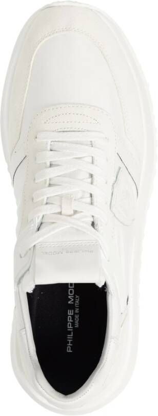 Philippe Model Eenvoudige Sneakers met Vetersluiting White Heren