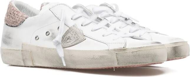 Philippe Model Glitter Finish Low-Top Sneakers White Dames